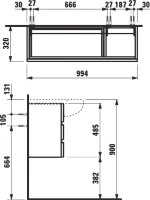Мебель для ванной комнаты Laufen Alessi one 4.2450.0.097.630.1