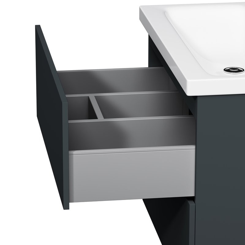 Мебель для ванной комнаты AM.PM Gem 75 графит матовый, подвесная