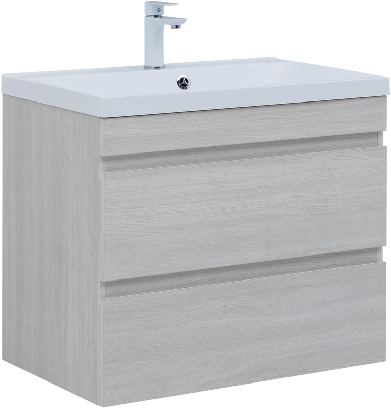 Тумба под раковину без столешницы Aquanet Нота new 75 подвесная, дуб холден