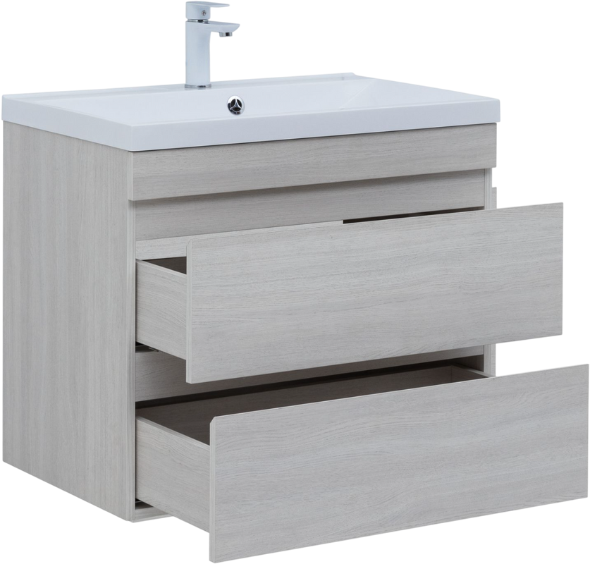 Тумба под раковину без столешницы Aquanet Нота new 75 подвесная, дуб холден