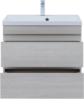 Тумба под раковину без столешницы Aquanet Нота new 75 подвесная, дуб холден