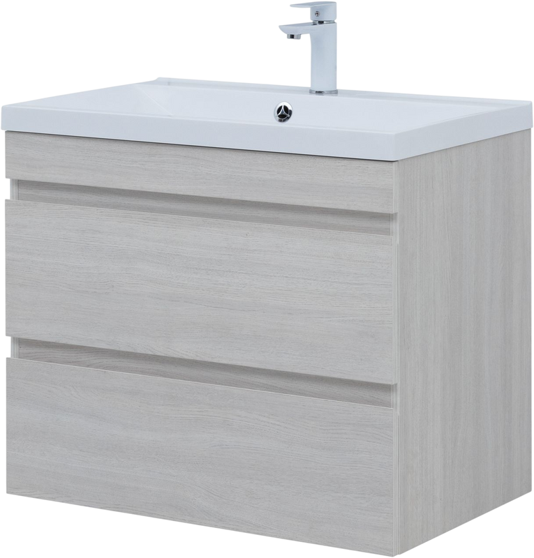 Тумба под раковину без столешницы Aquanet Нота new 75 подвесная, дуб холден