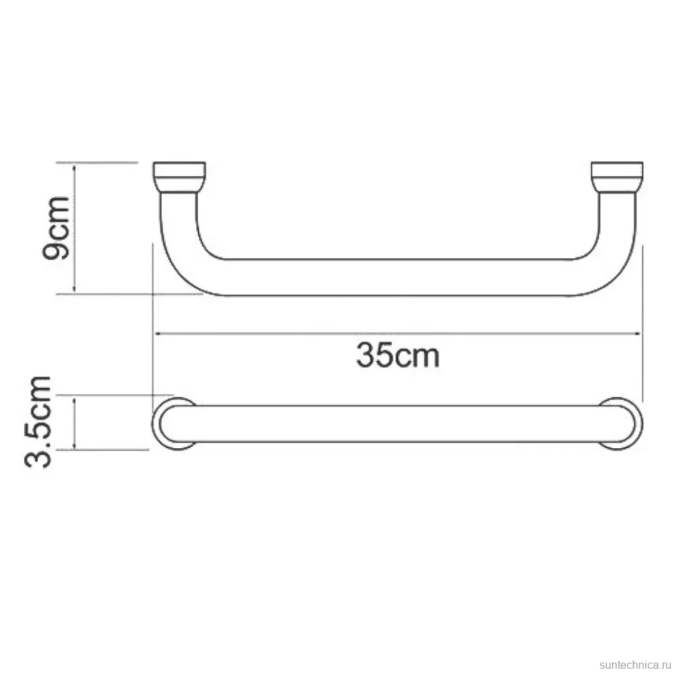 Поручень Wasserkraft Glan 1066PB металл, настенный