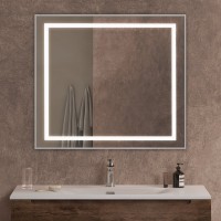Зеркало BelBagno Kraft 90x80 с подсветкой, сатин