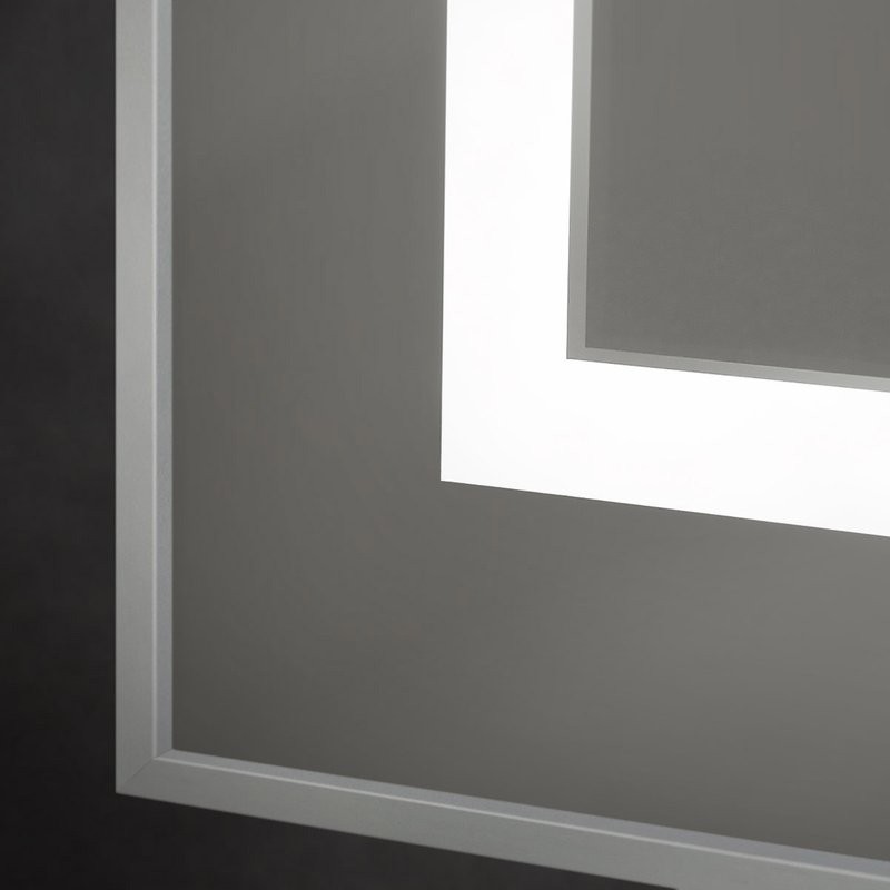 Зеркало BelBagno Kraft 90x80 с подсветкой, сатин