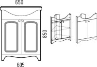 Мебель для ванной комнаты Corozo Классика 65 угловая Мебель для ванной комнаты Corozo Классика 65 угловая