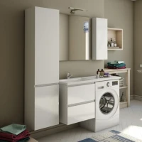 Мебель для ванной комнаты Эстет Dallas Luxe 120 L подвесная, 2 ящика, зеркало DIWO Элиста