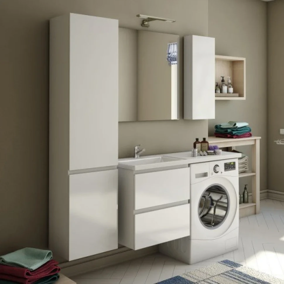 Мебель для ванной комнаты Эстет Dallas Luxe 120 L подвесная, 2 ящика, зеркало DIWO Элиста