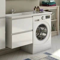 Мебель для ванной комнаты Эстет Dallas Luxe 120 L подвесная, 2 ящика, зеркало DIWO Элиста