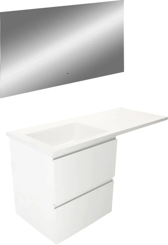 Мебель для ванной комнаты Эстет Dallas Luxe 120 L подвесная, 2 ящика, зеркало DIWO Элиста