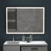 Зеркало Vigo Geometry Step 100 с подсветкой и антизапотевателем Зеркало Vigo Geometry Step 100 с подсветкой и антизапотевателем