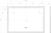 Зеркало Vigo Geometry Step 100 с подсветкой и антизапотевателем Зеркало Vigo Geometry Step 100 с подсветкой и антизапотевателем