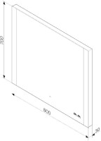 Зеркало AM.PM Tender 80 с подсветкой, ИК-сенсор
