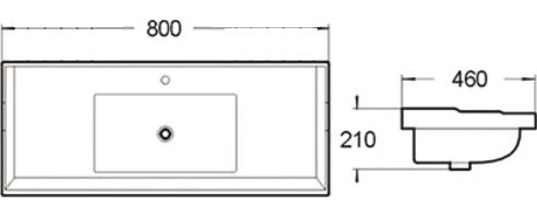 Раковина SantiLine SL-2112 80