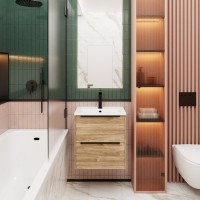 Тумба с раковиной La Fenice Tesoro 60 дуб канзас коричневый