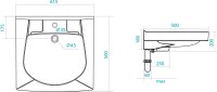 Раковина над стиральной машиной Santek Пилот 1WH301970 50