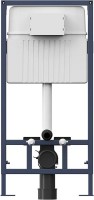 Комплект Унитаз подвесной AM.PM Spirit V2.0 FlashClean с микролифтом, белый + Инсталляция ProC I012707.0238 с кнопкой смыва ProC S, чёрная матовая