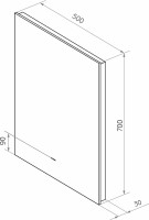 Мебель для ванной комнаты STWORKI Колдинг 60 белая, с раковиной 50 Square, столешница белая сатиновая