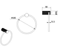 Держатель для полотенец Allen Brau Priority 6.31C14-31 матовый черный, кольцо Держатель для полотенец Allen Brau Priority 6.31C14-31 матовый черный, кольцо