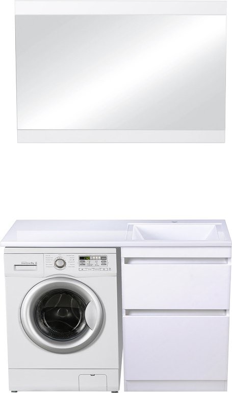 Тумба с раковиной Style Line Даллас 120 Люкс Plus напольная, белая R