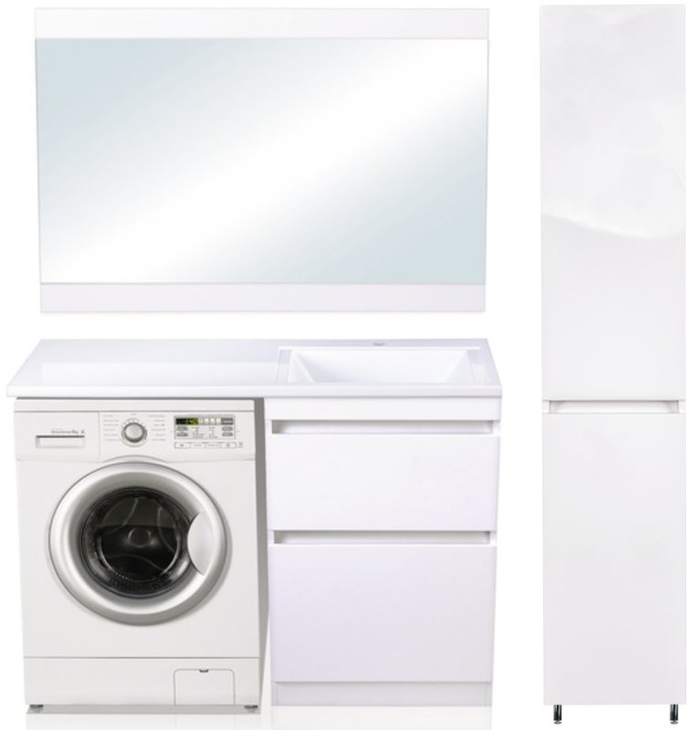 Тумба с раковиной Style Line Даллас 120 Люкс Plus напольная, белая R