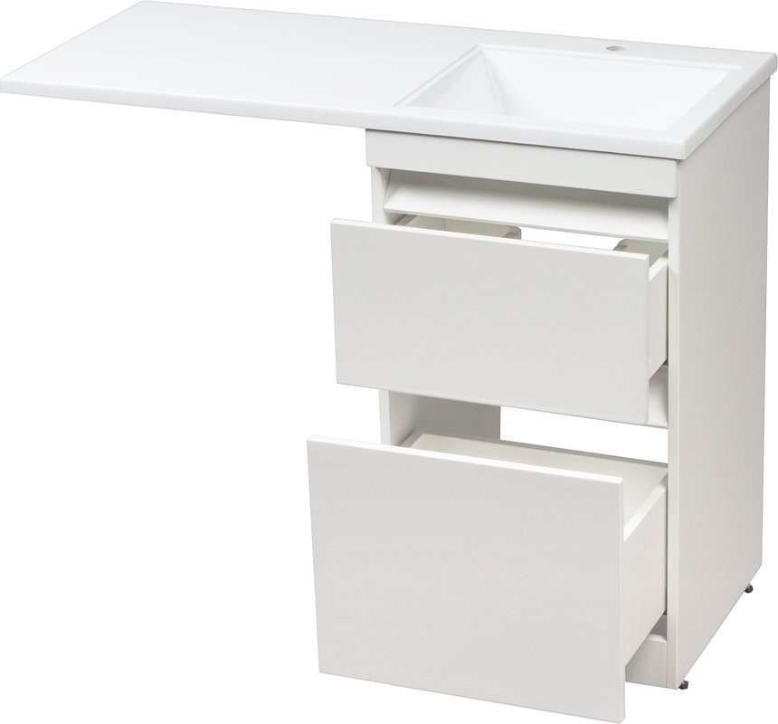 Тумба с раковиной Style Line Даллас 120 Люкс Plus напольная, белая R