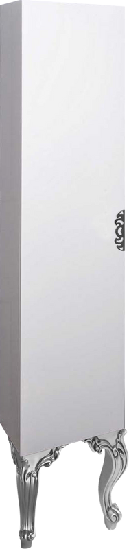 Шкаф-пенал для ванной Armadi Art NeoArt белый с ручкой Ajur хром, с ножками