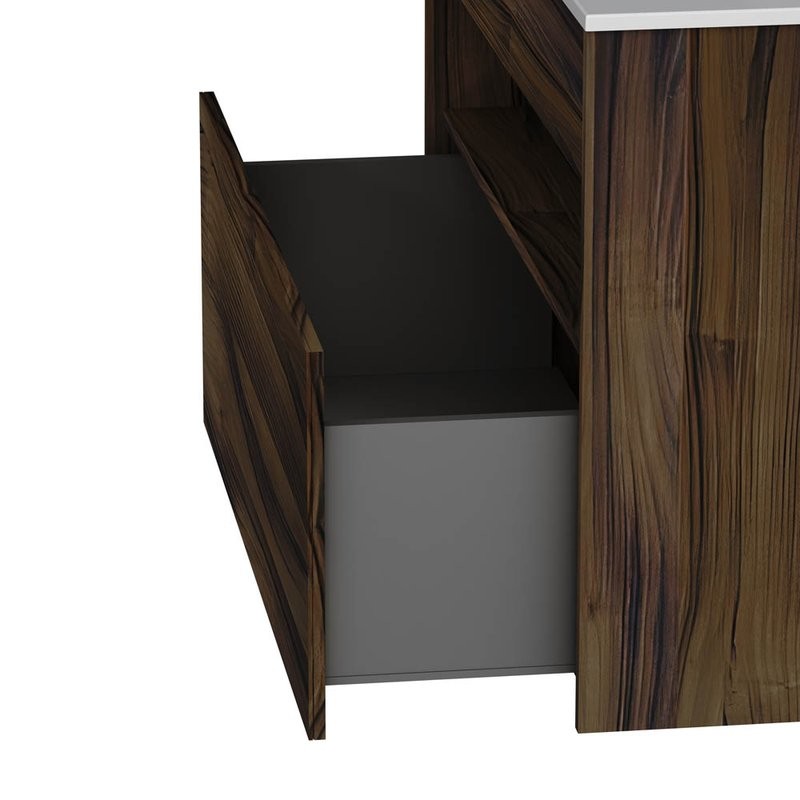 Тумба с раковиной AM.PM Func 100 дуб крафт, со столешницей, раковина M8FWCC20561WG