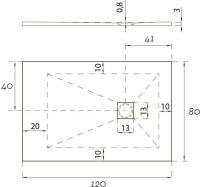 Поддон для душа Aquanet Pleasure ATS- U-W 120x80 с сифоном