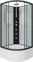 Душевая кабина Niagara Classic NG-6707-14BKTG 80x80 см, без крыши, с гидромассажем и тропическим душем