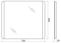 Зеркало BelBagno SPC-CEZ-700-600-LED-BTN Зеркало BelBagno SPC-CEZ-700-600-LED-BTN