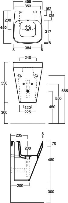 Раковина Simas Baden Baden BB13bi*1 40x45 см