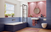 Шторка на ванну Ambassador Bath Screens 16041209 80х140, профиль черный