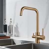 Смеситель для кухни Shevanik S228G золотой сатин