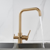 Смеситель для кухни Shevanik S228G золотой сатин