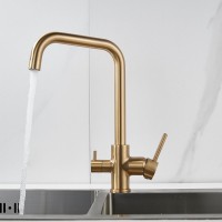 Смеситель для кухни Shevanik S228G золотой сатин