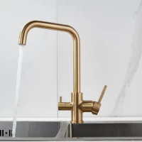 Смеситель для кухни Shevanik S228G золотой сатин Смеситель для кухни Shevanik S228G золотой сатин