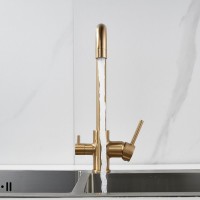 Смеситель для кухни Shevanik S228G золотой сатин