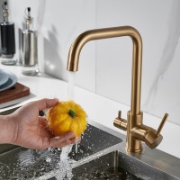 Смеситель для кухни Shevanik S228G золотой сатин