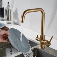 Смеситель для кухни Shevanik S228G золотой сатин