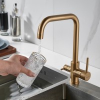Смеситель для кухни Shevanik S228G золотой сатин