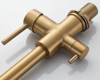 Смеситель для кухни Shevanik S228G золотой сатин