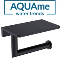 Держатель для туалетной бумаги AQUAme Trento с полкой AQM7209MB