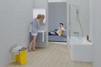 Акриловая ванна Ravak 10° L 160x95 см, угловая, левая, пристенная, белая, асимметричная, на ножках