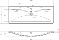 Мебельная раковина BelBagno BB1200/455-LV-ART-ALR-NERO черная матовая Мебельная раковина BelBagno BB1200/455-LV-ART-ALR-NERO черная матовая