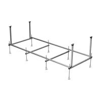 Акриловая ванна Roca Easy 160x70 см, пристенная, белая, с каркасом, со сливом-переливом