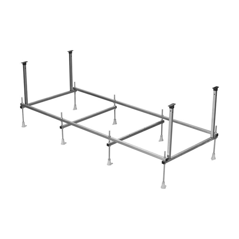 Акриловая ванна Roca Easy 160x70 см, пристенная, белая, с каркасом, со сливом-переливом