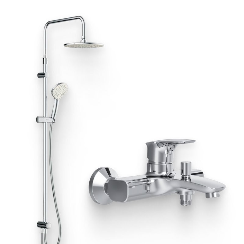 Душевой комплект Смеситель AM.PM Spirit V2.1 F71A10000 + Стойка Gem F0790000