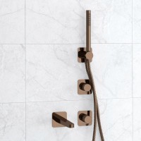 Встраиваемый смеситель для душа и ванны Wasserkraft Paar A8851.309.311.290.292.291 С ВНУТРЕННЕЙ ЧАСТЬЮ, розовое золото