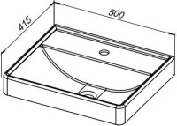 Тумба с раковиной Aquanet Ирис new 50 подвесная, 2 ящика